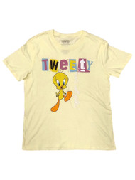 Looney Tunes Womens (Jrs) Yellow Tweety Bird Tee Shirt T-shirt