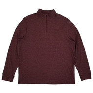 Marc Anthony Mens Burgundy Pepper Long Sleeve Slim Fit Quarter Zip Shirt XXL
