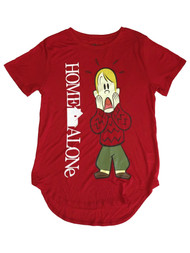 Home Alone Womens (Jrs) Red Christmas Holiday T-Shirt Tee Shirt