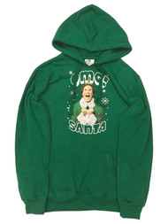 Elf Movie Womens (Jrs) Green Santa Christmas Holiday Hoodie Sweatshirt