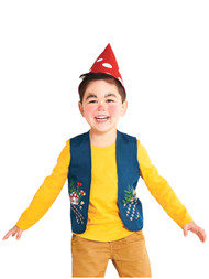 Toddler Boys Girls Gnome Vest & Hat Halloween Costume One Size 2-4T