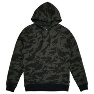 Caliville Mens Green & Black Camouflage Pullover Hoodie Sweatshirt