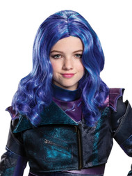 Disney Girls Descendants Mal Long Blue Wig