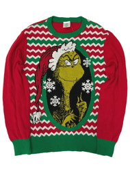 The Grinch Mens Red & Green Christmas Holiday X-Mas Sweater
