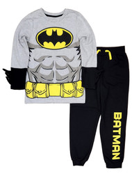 DC Comics Boys Long Sleeve Batman Hoodie T-Shirt & Jogger Pants Set Outfit 7