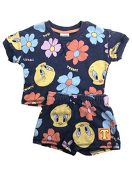 Looney Tunes Infant & Toddler Girls Tweety Bird Baby Outfit Shorts & Top Set