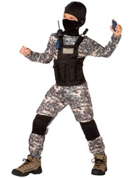 Boys Military Special Forces Camo Navy Seal Jumpsuit Halloween Costume M (8)