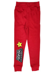 Super Mario Boys Blue Mario 2 Pocket Elastic Waist Jogger Sweats Pants