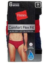 Hanes Mens 6-Pack Comfort Flex Fit Soft Stretch Tagless Bikini Underwear 3XL