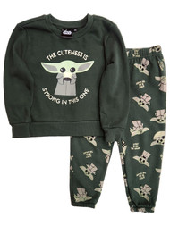 Infant & Toddler Boys 2pc Green Star Wars Yoda Cuteness Top & Pant Set