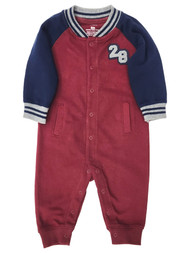 Carters Infant Boy Red, Blue & Gray Jumpsuit Coverall Outfit Size 3 Months