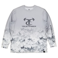 TrueTimber Mens Viper Snow Long Sleeve Sublimated Performance Fishing Shirt