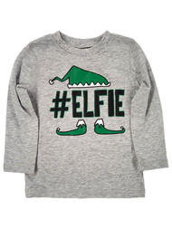 Infant & Toddler Boys Gray Elfie Long Sleeve T-Shirt Tee Shirt