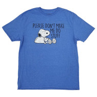 Peanuts Mens & Big Mens Blue Heather Snoopy Tee Short Sleeve T-Shirt