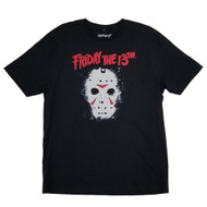 Friday the 13th Mens Black Jason Voorhees Graphic Tee Short Sleeve T-Shirt