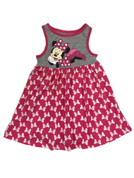 Disney Toddler Girls Pink Polka Dot Bow Minnie Mouse Tank Top Dress