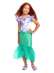 Girls Disney Princess Little Mermaid Ariel Dress Halloween Costume Small (6/6X)