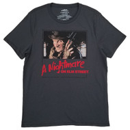 A Nightmare On Elm Street Mens Gray Freddy Krueger Graphic Tee T-Shirt