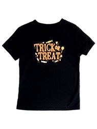 Boys Black Short Sleeve Trick Or Treat Halloween Pajama T-Shirt Tee Shirt