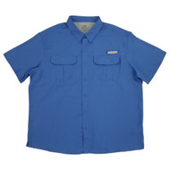 Realtree Mens Blue Yonder Vented Cape Back Short Sleeve Fishing Guide Shirt 3XL