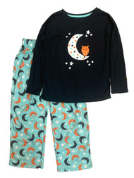 Cat & Jack Girls Green Polka Dot Moon Stars Sleep Set Pajamas