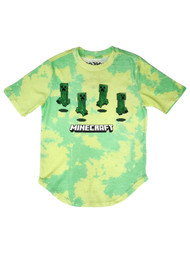 Minecraft Girls Short Sleeve Green Creeper Mine Craft Tee Shirt T-Shirt