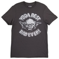 Star Wars Mens Gray Yoda Best Dad Ever Fathers Day T-Shirt