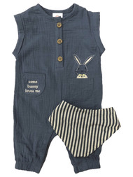 Infant Boys Blue Some Bunny Love Me Baby Easter Outfit