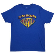 Mens Blue Super Dad Fathers Day T-Shirt