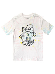 Boys White Tie Dye Naruto Short Sleeve T-Shirt Tee Shirt