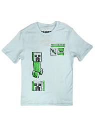 Boys Green Minecraft Creeper TNT Short Sleeve T-Shirt Tee Shirt