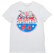 Teenage Mutant Ninja Turtles Mens White Patriotic Graphic Tee T-Shirt