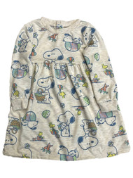Peanuts Infant & Toddler Girls Pastel Snoopy Dog Easter Egg Dress