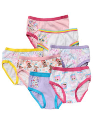 Girls Kindi Kids Briefs Underwear 7 Count Pack 100% Cotton