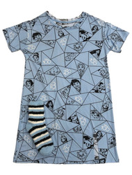 Disney Womens Blue Mickey Mouse Tinkerbell Nightgown Sleepshirt & Socks