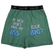 Lazy Me Mens Green Ass Look Big Funny Novelty Underwear Boxer Shorts