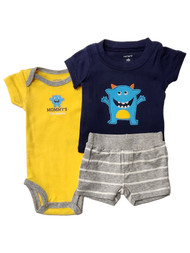 Carters Infant Boys Monster Body Suit, Shirt & Shorts Set Size Newborn