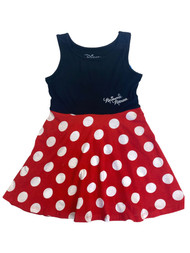 Disney Girls Minnie Mouse Red Polka Dot Tank Top Dress