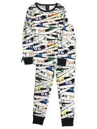 Womens Colorful Halloween Mummy Pajamas Spooky Eyes Sleep Set