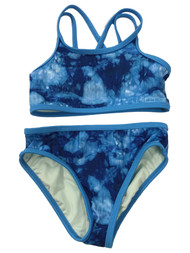 Reebok Toddler Girls Blue Tie Dye 2pc Tankini Bikini Swim Suit