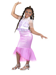 Girls Merma Mermaid Kishiko Pink Dress & Bomber Jacket Halloween Costume