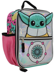 Star Wars Mandalorian Baby Yoda Single Compartment Insulated Lunch Bag, Lunchbox