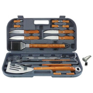 Mr Bar-B-Q 20 Piece Gourmet Barbecue Tool Set & Bonus Grill Light, Stainless BBQ