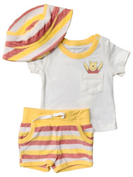 Disney Infant Boys 3pc Winnie The Pooh T-Shirts, Hat & Shorts Set