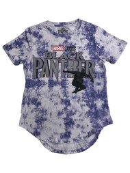 Marvel Womens (Jrs) Purple Tie Dye Black Panther Tee Shirt T-Shirt