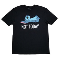 Disney Mens Black Stitch Not Today Graphic Tee Short Sleeve T-Shirt