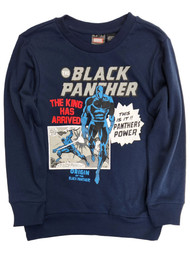 Marvel Boys Blue Black Panther Long Sleeve Sweatshirt Jacket