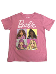 Girls Short Sleeve Pink Heart Barbie Doll T-Shirt Tee Shirt
