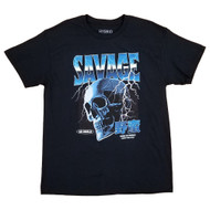 Mens & Big Mens Black Savage Skull Graphic Tee Short Sleeve T-Shirt