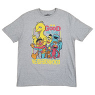 Sesame Street Mens & Big Mens Heather Gray Graphic Tee Short Sleeve T-Shirt